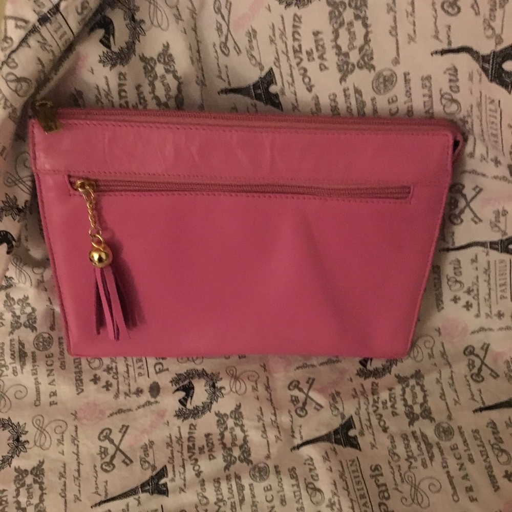 Laura Gayle pink clutch